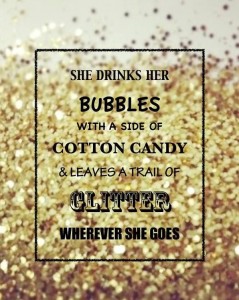 glitter and bubbly